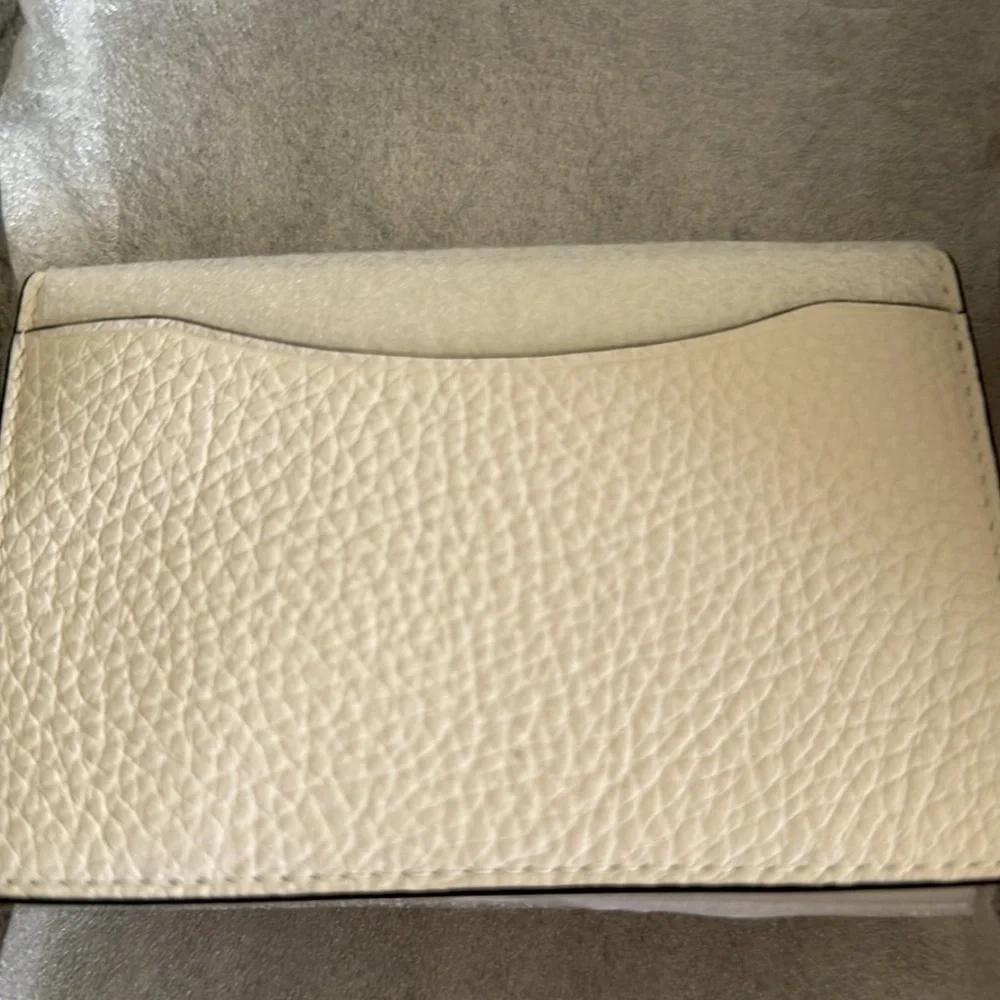 Coach Id Card Wallet With Varsity Motif- Off White